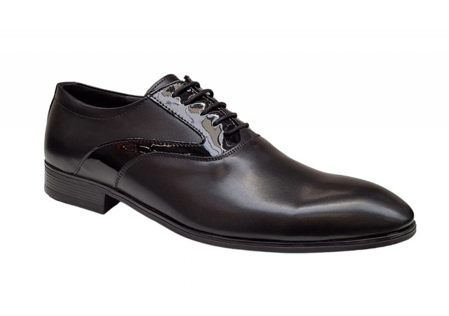 Pantofi barbati eleganti din piele naturala Negru - RSY21N